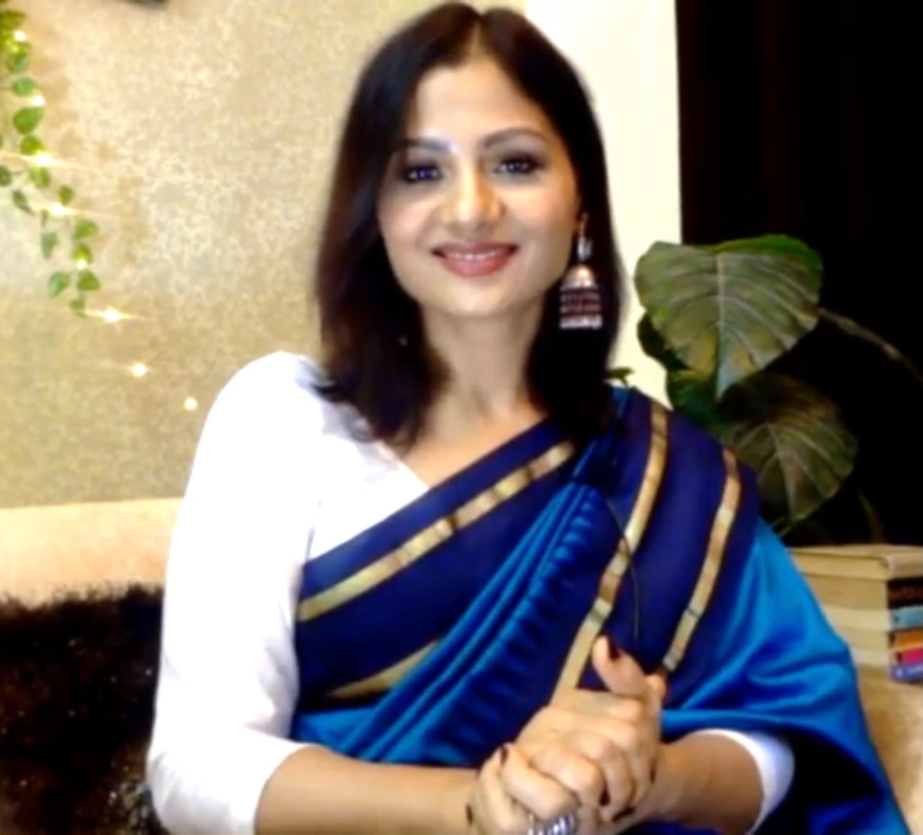 Rudhiksha smiling